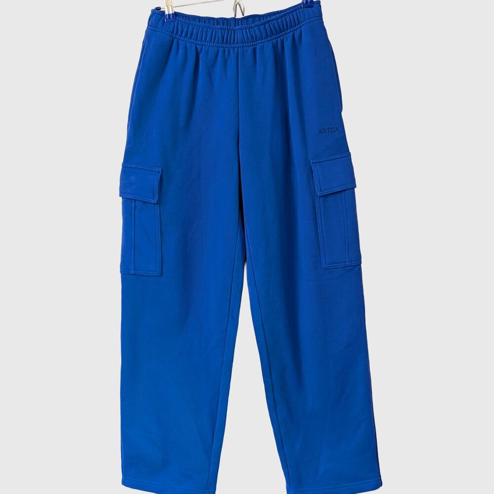 Aritzia Cozy Sweatfleece Mega Cargo Sweatpants S Regular Lazuli Blue